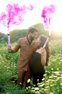 Outdoor Maternity shoot with baby announcement in Dwarka Delhi by Moments Creator by Anushka