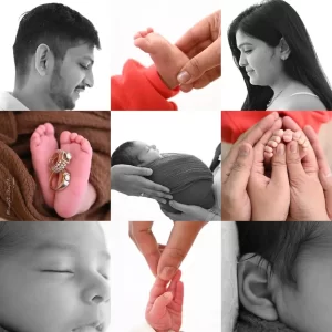 Newborn baby closeup shots