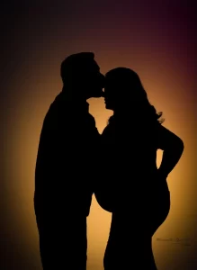 Maternity Couple Photoshoot Backlighting effect