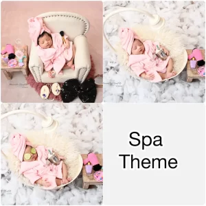 Newborn Baby Girl Photoshoot in Spa Theme