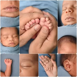 Newborn baby Photoshoot Collage