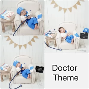 Newborn baby Photoshoot Doctor Theme
