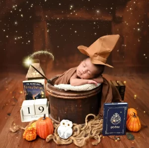 Newborn baby Photoshoot Harry Porter theme