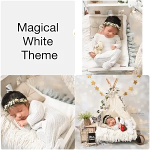 Newborn baby Shoot Magical White Theme