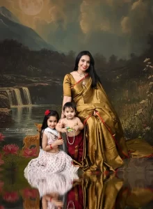 Baby Photoshoot Family picture in Ethenic