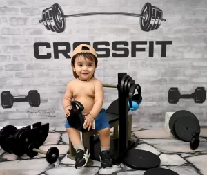 Prebirthday Baby Shoot Crossfit Theme