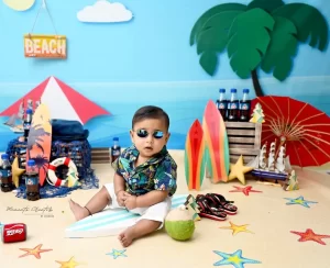 Baby Boy Photoshoot Beach Theme