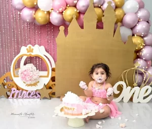 1 Yr. Baby Girl Prebirthday Cake Smash Photoshoot3