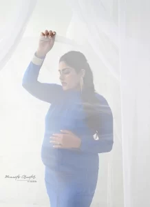 Maternity Photoshoot in Blue Gown4