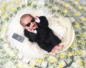 Newborn Baby Photoshoot Boss Baby Theme1