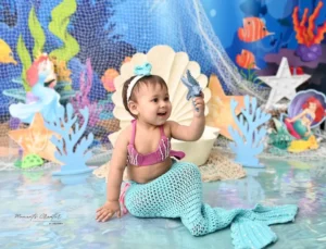 cake-smash-photography-delhi-ncr-mermaid-teal-tail-purple-top-starfish-underwater-58